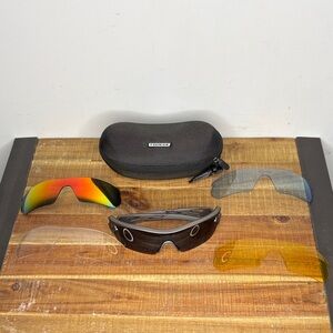 Torege Sunglasses With 5 Sets Of Lenses And Hard Case